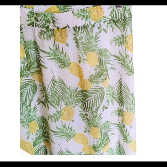 NWT SKIES ARE BLUE (ANTHRO) Pineapple Multi Print Midi Skirt Yellow/Green Sz 3X - Picture 5 of 9